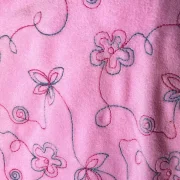 Loop-Schal Fleece rosa mit Stickerei